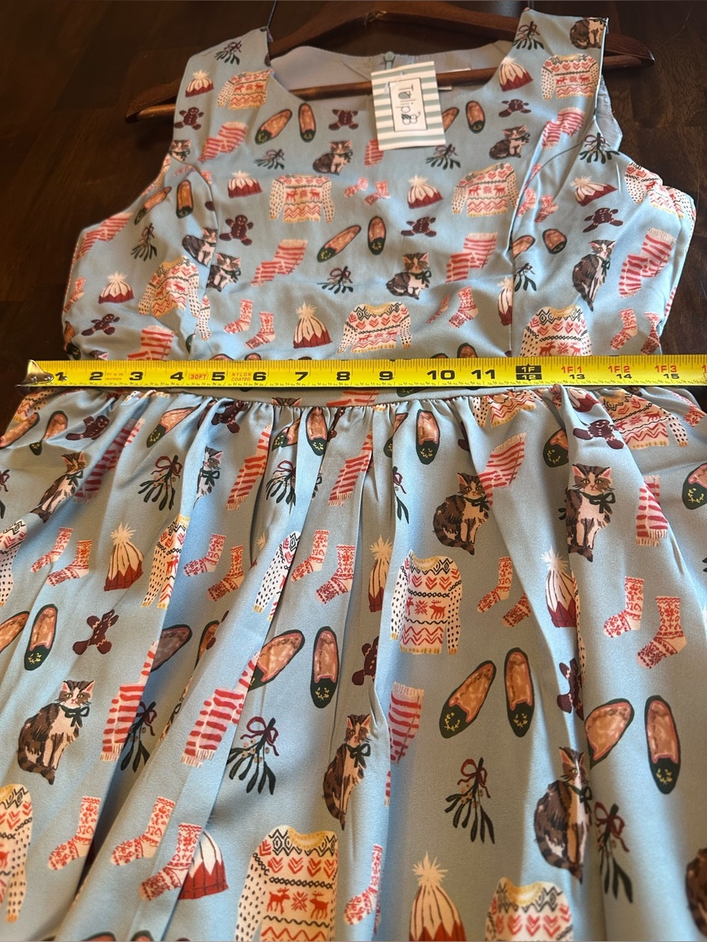 NWT Unique Vintage Tulip B Medium Winter Holiday Dress - Picture 8 of 10